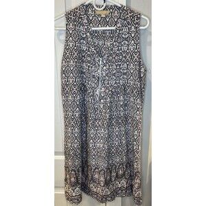 Women's Hope & Harlow Boho Geometric Print Sleveless Shift Dress - Size 10